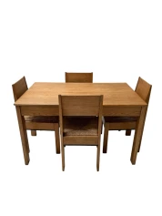 Art Deco Dining Table by J.A. Muntendam, Solid Oak, 1920s Dutch Design